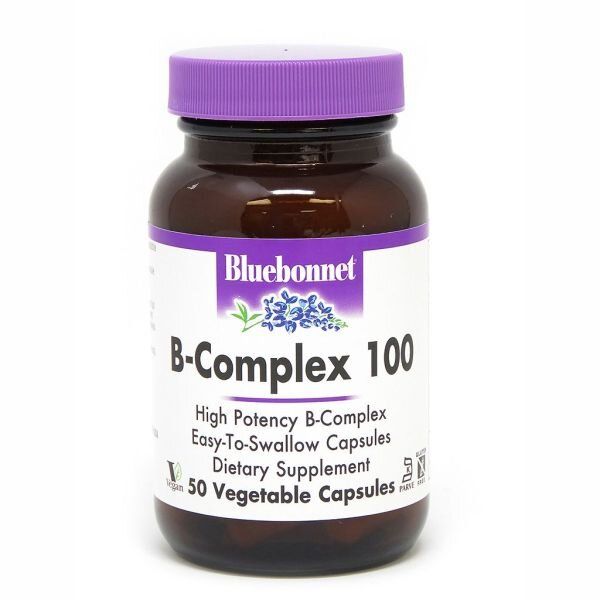 

Комплекс витаминов В B-Complex 100 Bluebonnet Nutrition 100 капсул (BB096)