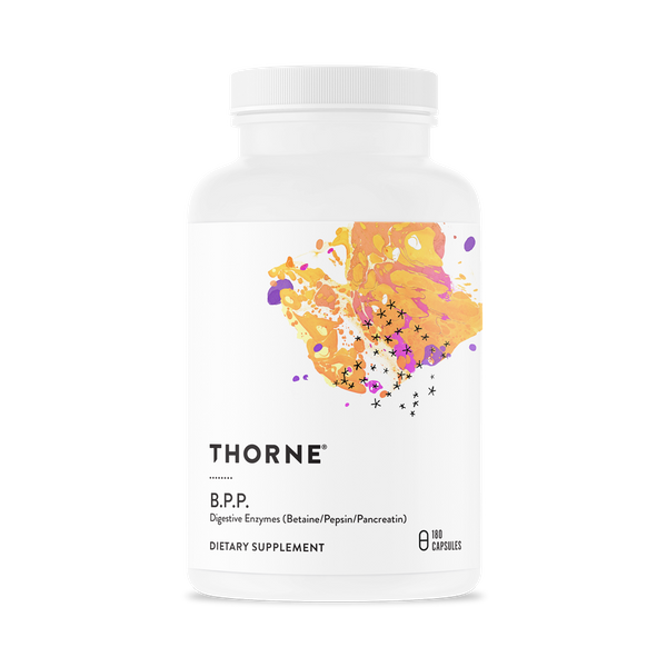 

Пищеварительные ферменты бетаин / пепсин / панкреатин Digestive Enzymes B.P.P. Thorne Research 180 капсул (TRS054)