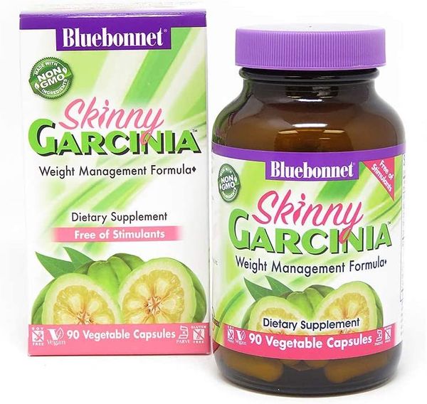 

Комплекс для похудения с гарцинией Skinny Garcinia Weight Management Formula Bluebonnet Nutrition 90 капсул (BB185)