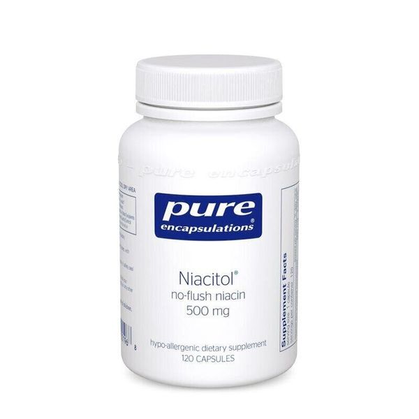 

Витамин В3 Ниацин Niacitol no-flush niacin Pure Encapsulations 500 мг 60 капсул (PE077)