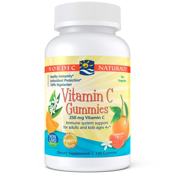 

Витамин C Vitamin C Gummies Nordic Naturals мандарин 250 мг 120 жевательных конфет (NN071)
