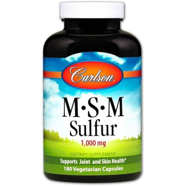 

Метилсульфонилметан МСМ MSM Sulfur Carlson Labs 1000 мг 180 капсул (CAR079)