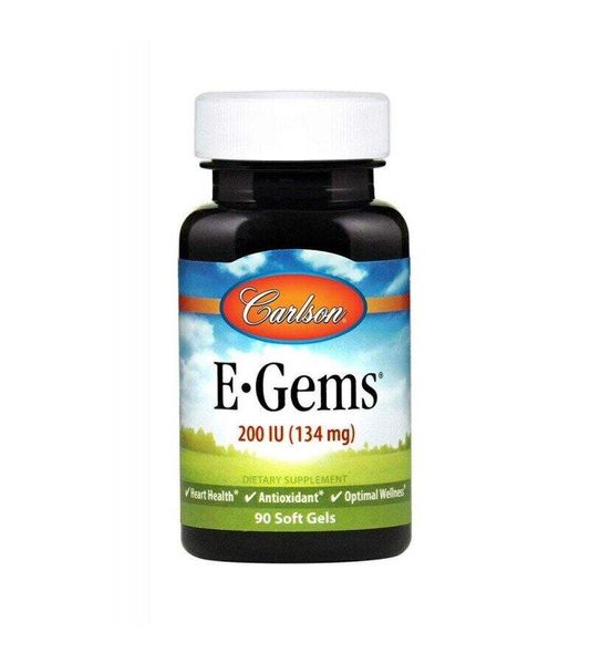 

Витамин Е E-Gems Natural Vitamin E Carlson Labs 200 МЕ 90 капсул (CAR035)