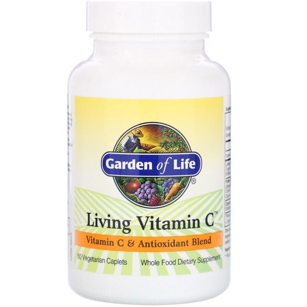 

Витамин С Living Vitamin C Garden of Life 60 каплет (GOL002)