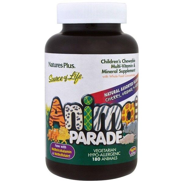 

Витамины для детей Animal Parade Childrens Chewable Multi Nature's Plus ассорти 180 животных (NP053)