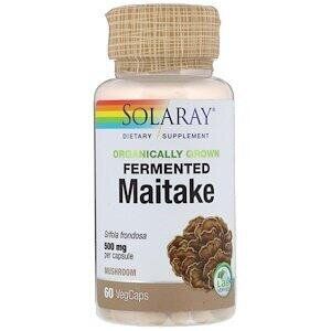 

Грибы Майтаке Fermented Maitake Solaray 500 мг 60 вегетарианских капсул (SR090)