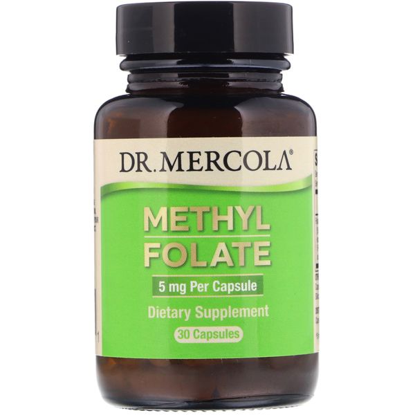 

Витамин В9 Фолат Folate Dr. Mercola 5 мг 30 капсул (DM020)