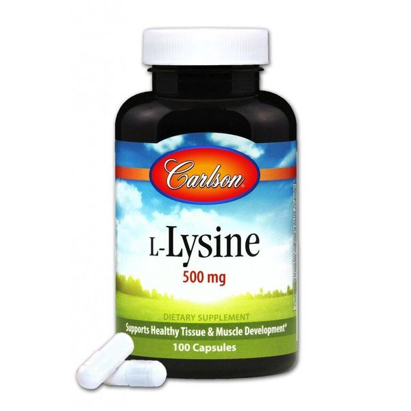 

Лизин L-Lysine Carlson Labs 500 мг 100 капсул (CAR066)