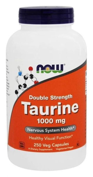 

Таурин Taurine Now Foods 1000 мг 250 капсул (NF124)