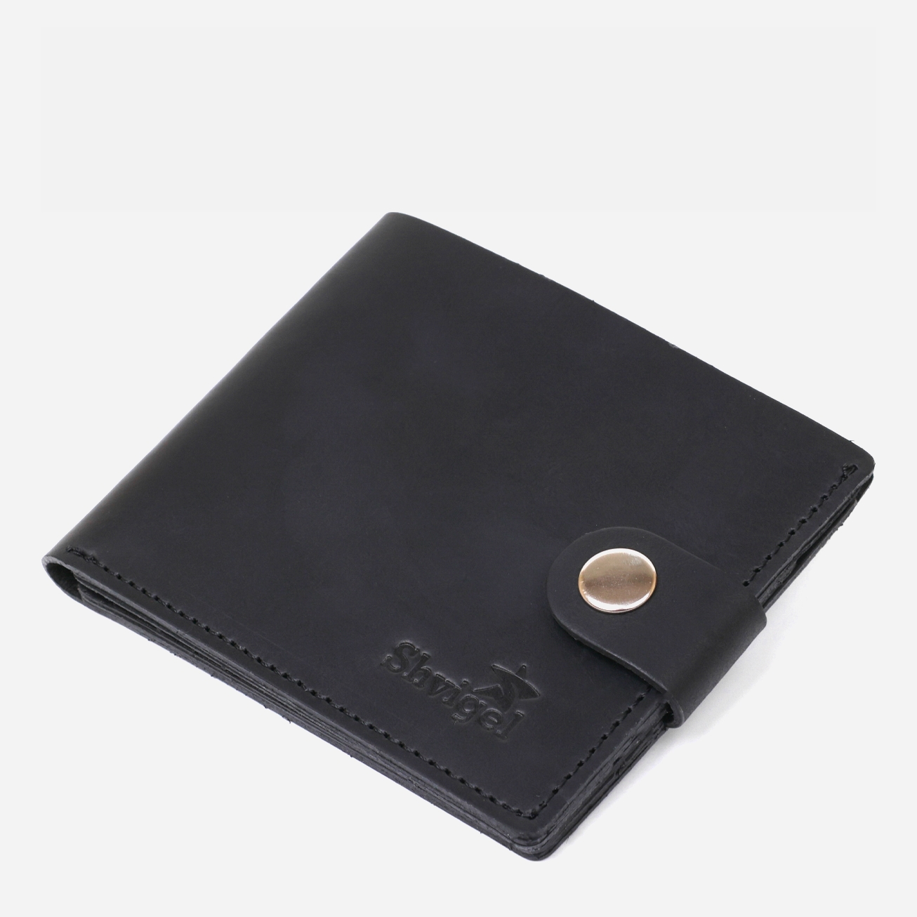 

Мужское портмоне кожаное Shvigel leather-16453 Черное