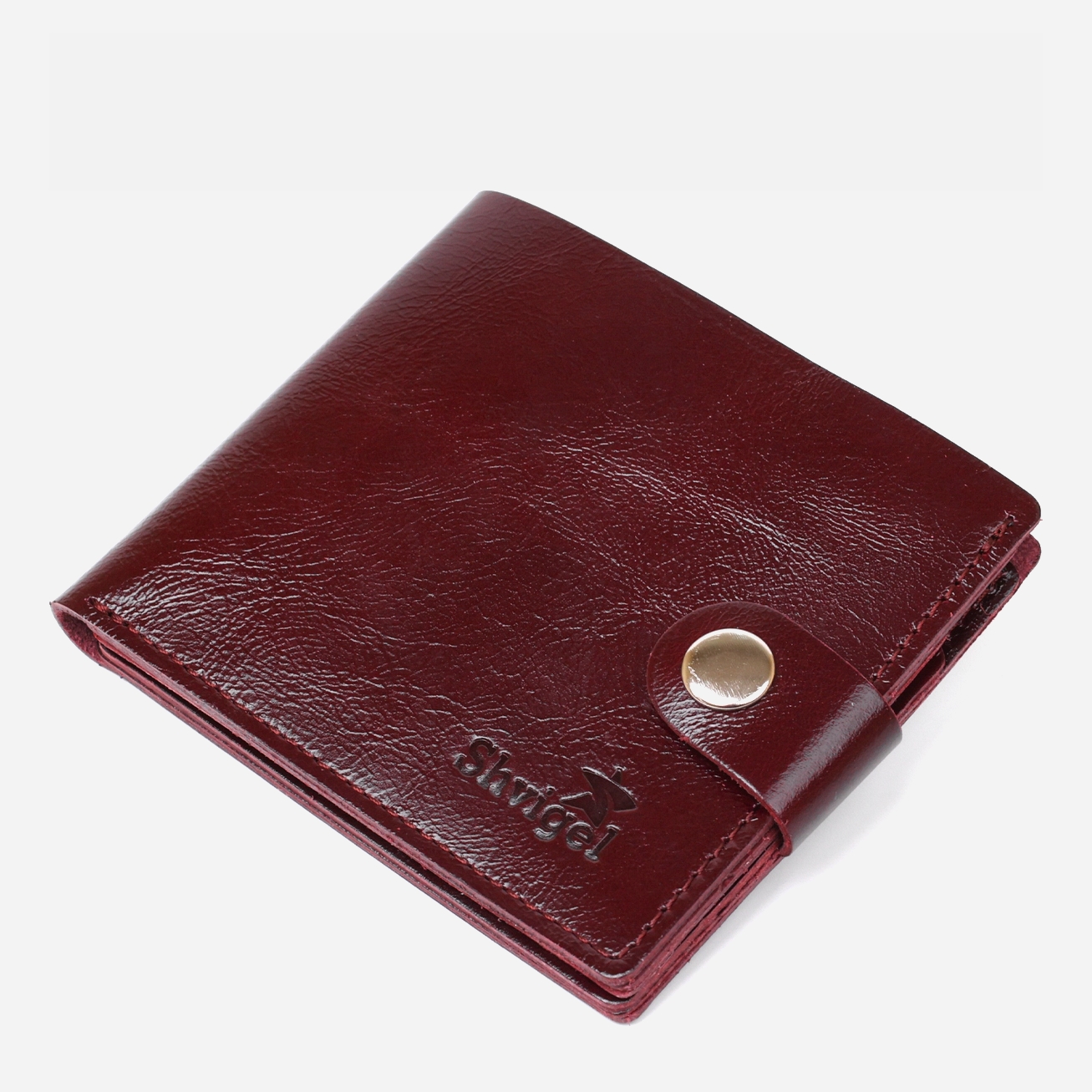 Акція на Шкіряний гаманець жіночий Shvigel leather-16463 Вишневий від Rozetka