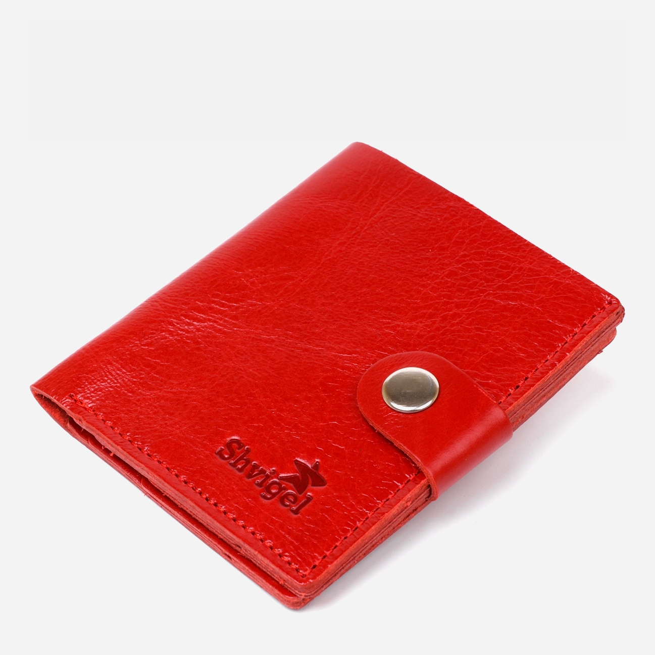 Акция на Шкіряний гаманець жіночий Shvigel leather-16482 Червоний от Rozetka