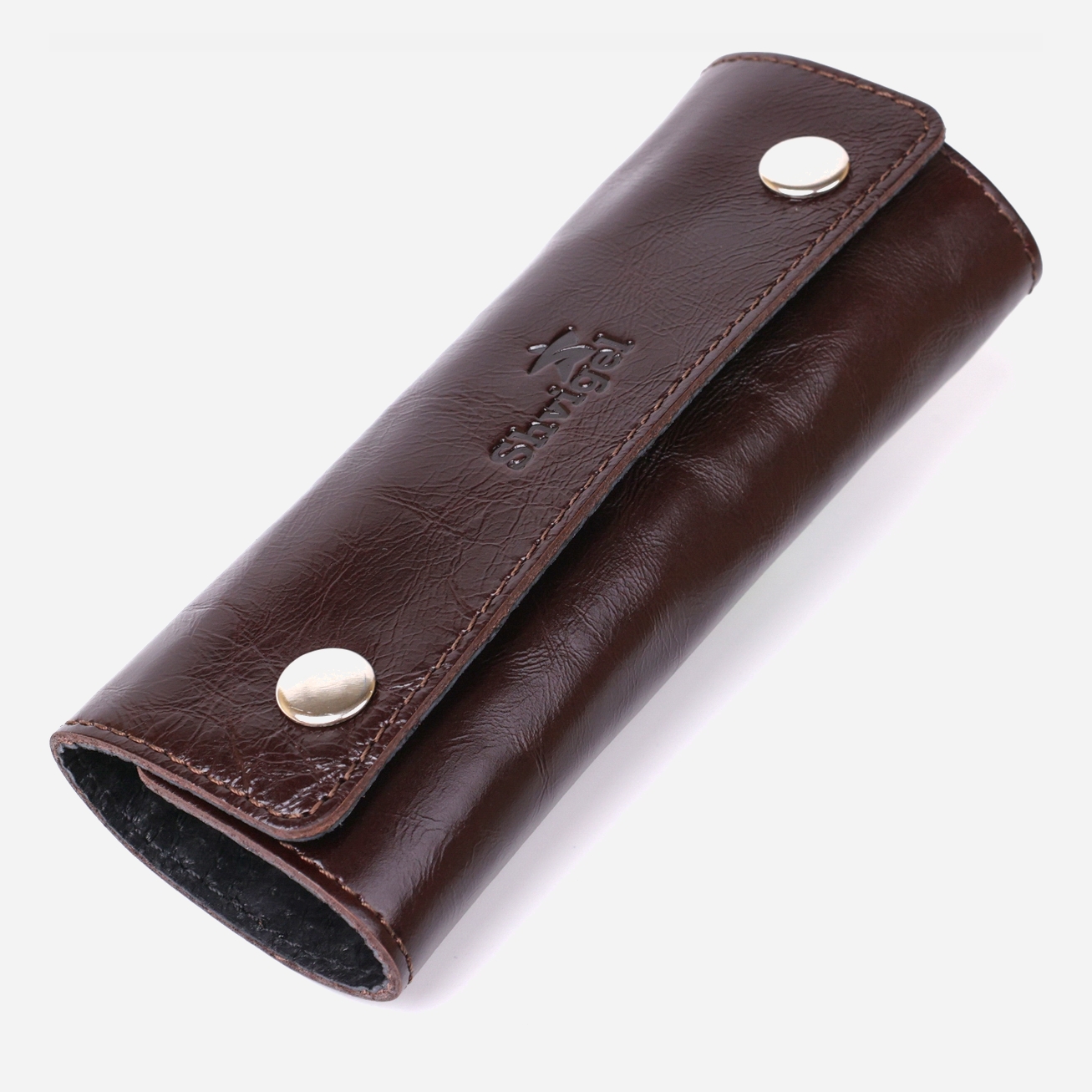 

Ключница кожаная Shvigel leather-16534 Коричневая