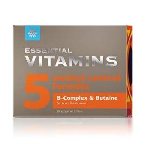 

Бетаїн і В-вітаміни Betaine With Vitamin B Essential Vitamins Siberian Wellness 30 капсул (SWS023)