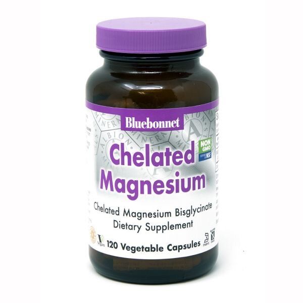 

Хелатный Магний Chelated Magnesium Bluebonnet Nutrition 120 капсул (BB179)