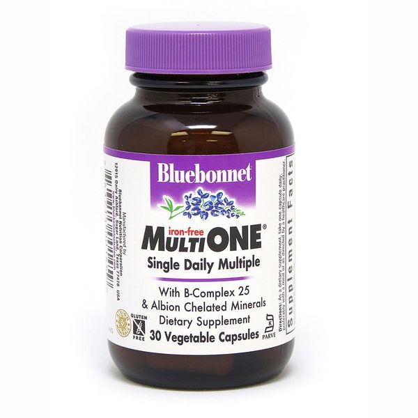 

Мультивитамины без железа MultiOne Bluebonnet Nutrition 30 капсул (BB042)