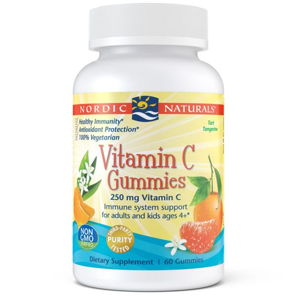 

Витамин C Vitamin C Gummies Nordic Naturals мандарин 250 мг 60 жевательных конфет (NN070)