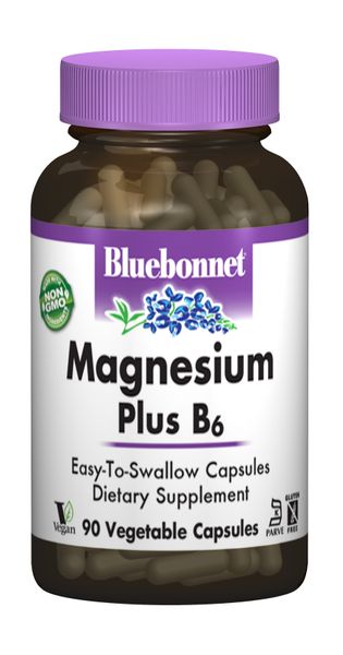 

Магний и витамин В-6 Magnesium Plus B6 Bluebonnet Nutrition 90 капсул (BB124)