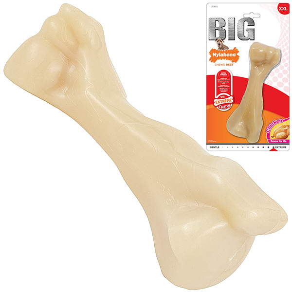 

Жувальна іграшка для собак зі смаком курки Nylabone Extreme Chew Big Bone (17,5x7x6 см)