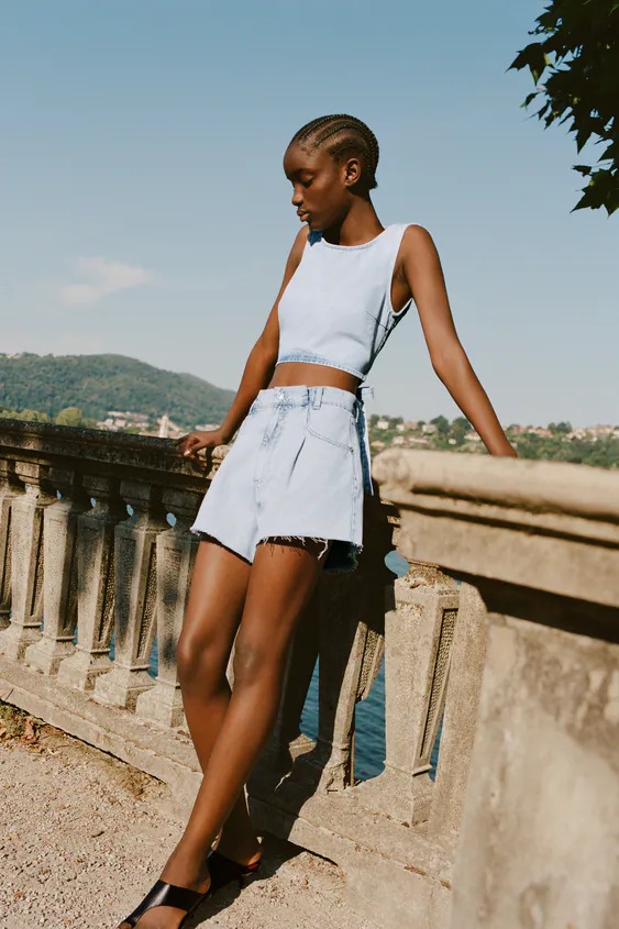 

Блуза Zara  голубой 6186200406, Блуза Zara S голубой 6186200406