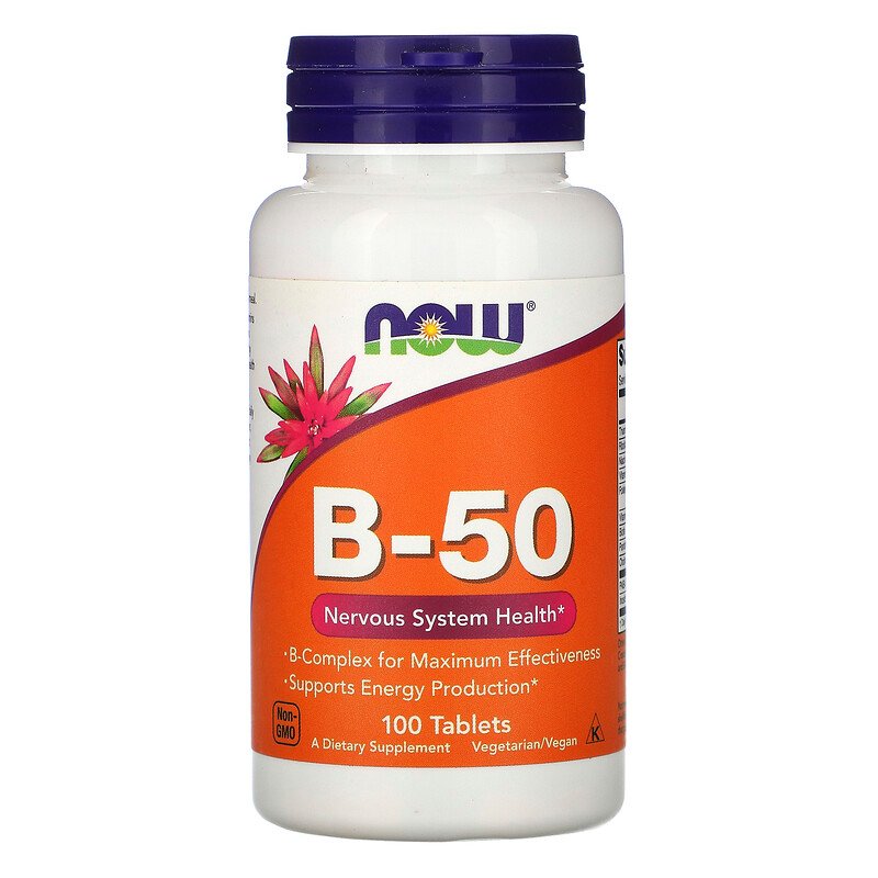 

Витамины NOW Vitamin B-50 mg tablet 100 таб Без вкуса (3314f51)
