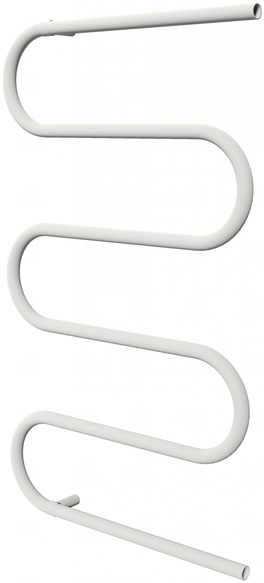 

Белая сушка для полотенец Змейка 5 RAL9016 змейка 945x550, white