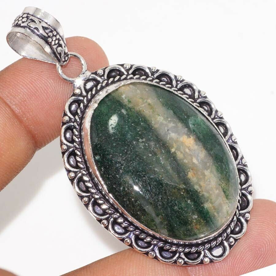 

Подвеска с камнем зеленый авантюрин W28623