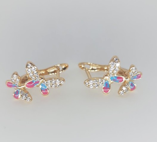 

Серьги Xuping Медицинское золото 1,8см (б008)