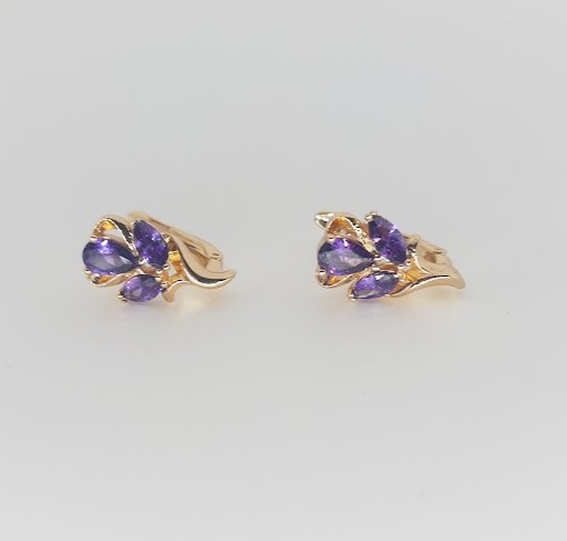 

Серьги Xuping Медицинское золото 1,8см (б012)