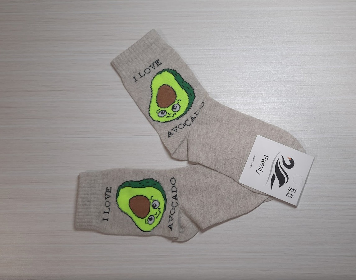 

Носки женские Житомир с принтом I love avocado, р. -, Бежевый (660, Носки женские Житомир с принтом I love avocado, р. 36-40, Бежевый (660)