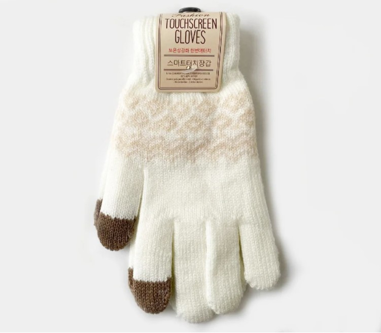 

Вязаные перчатки для сенсорных экранов Touchscreen Gloves с узором (661)