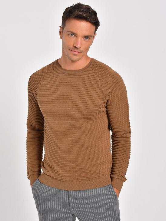 

Мужской свитер LC Waikiki рельефной вязки  Коричневый (LCWKnitwear-9026, Мужской свитер LC Waikiki рельефной вязки XL Коричневый (LCWKnitwear-9026)