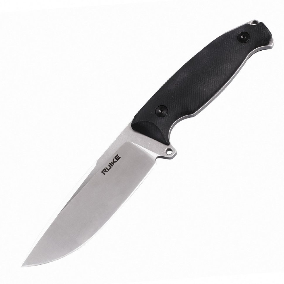 

Нож Ruike Jager Black туристический с фиксированным клинком (110/223мм, Sandvik 14C28N, ножны) F118-B
