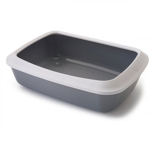 

Туалет с бортиком Savic Iriz Cat Litter Tray, для кошек, серый, 50×37×13 см
