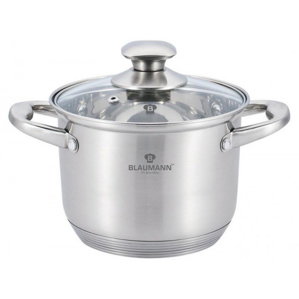 

Кастрюля Blaumann Gourmet 3.2л Ø18х13см из нержавеющей стали со стеклянной крышкой