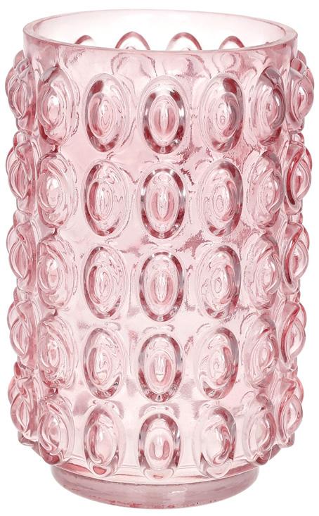 

Ваза декоративная Ancient Glass "Bubbles" 22х15см, стекло, розовый