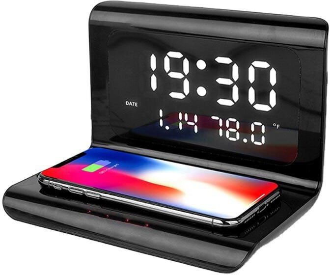 

Беспроводное зарядное устройство Ailink Alarm Clock Gen2 Wireless Charger 4 в 1 Черное