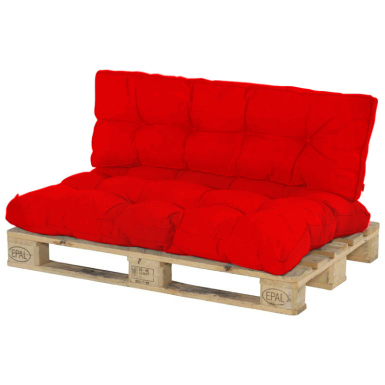 

Комплект подушек для мебели из палет Арт Деко Текстиль Freesia 1200x800x80 Красный