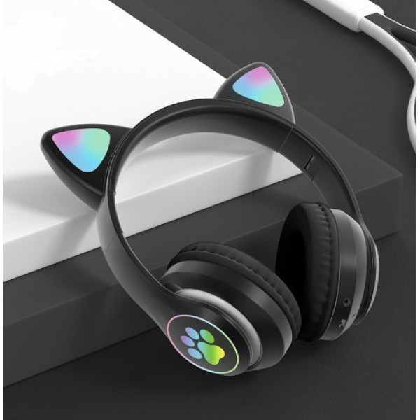 

Детские наушники CAT STN-28 Кошачьи ушки с подсветкой Bluetooth Headphones Черный (П-14350)