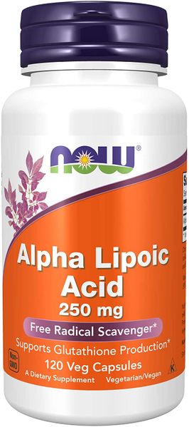 

Альфа-липоевая кислота Alpha Lipoic Acid Now Foods 250 мг 120 капсул (NF068)
