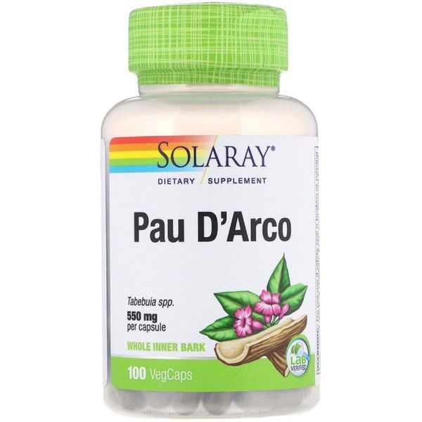 

По Д'арко Pau d'Arco Solaray 550 мг 100 капсул (SR074)