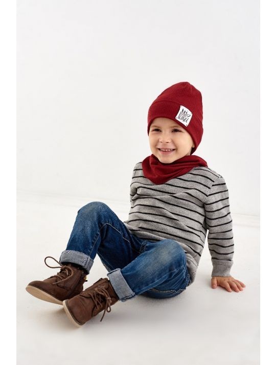 

Дитяча весняна шапка для хлопчика DEMBOHOUSE "Ібрагім"  бордовий, Дитяча весняна шапка для хлопчика DEMBOHOUSE "Ібрагім" 46 бордовий