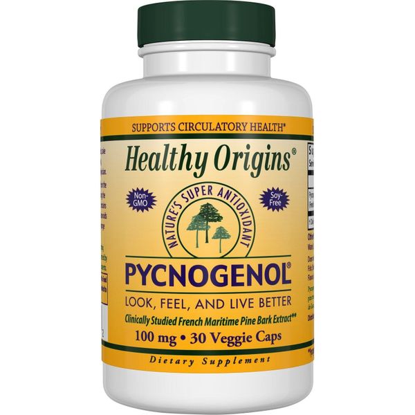 

Пикногенол (кора сосны) Pycnogenol Healthy Origins 100 мг 30 капсул (HO101)