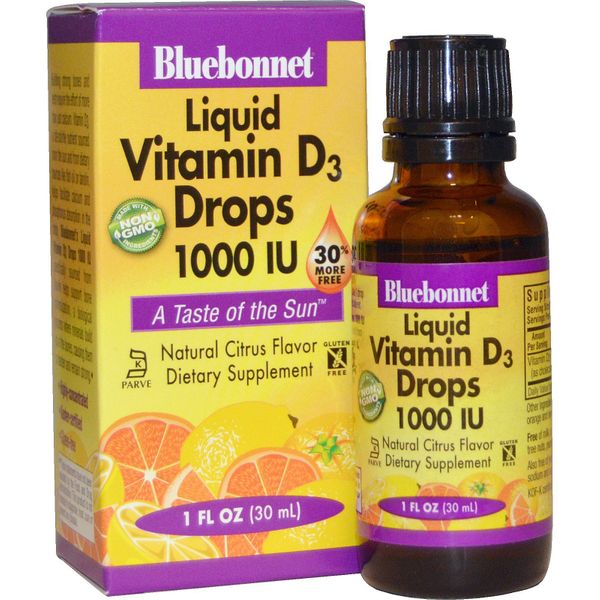 

Витамин D3 Vitamin D3 Bluebonnet Nutrition капли цитрус 1000 МЕ 30 мл (BB109)