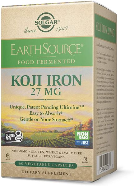 

Железо Earth Source Food Koji Iron Solgar 27 мг 60 капсул (SOL336)