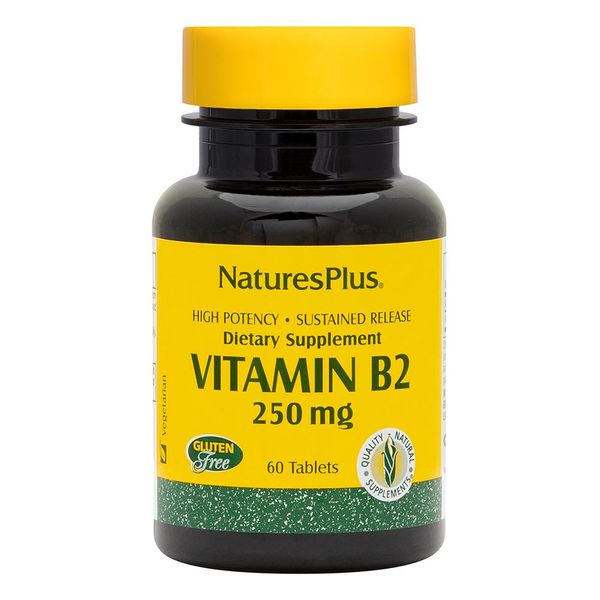 

Витамин В2 Рибофлавин Vitamin B2 Nature's Plus 250 мг 60 таблеток (NP247)