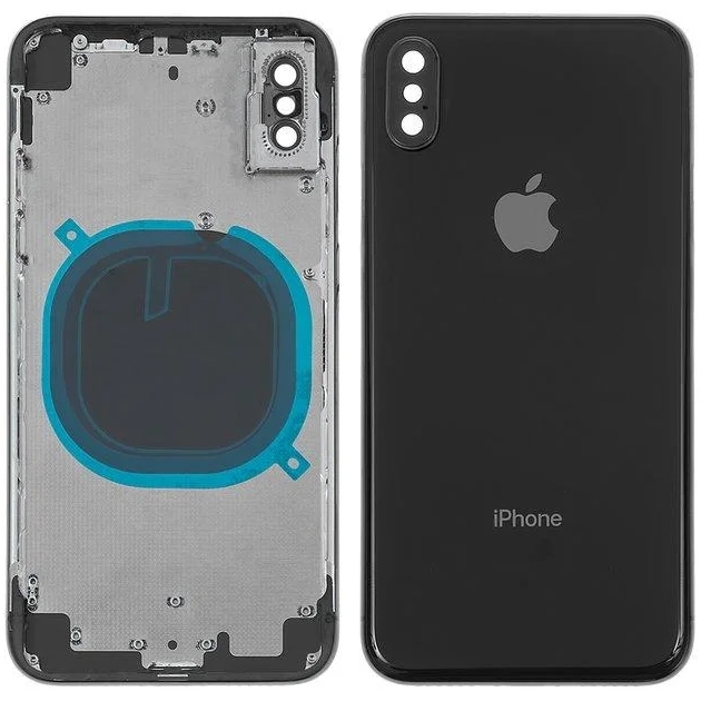 

Крышка задняя iPhone X с рамкой Space Gray