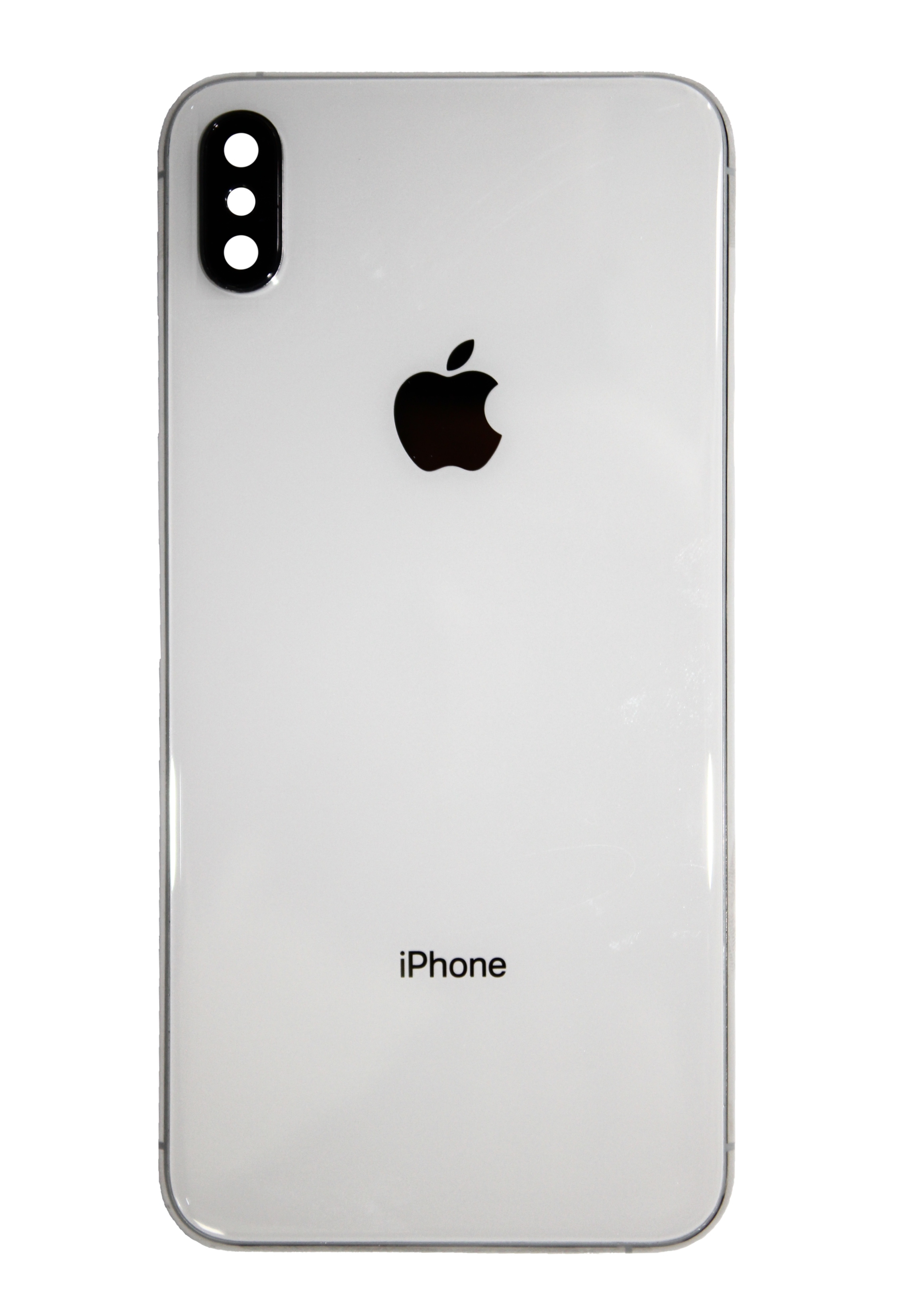 

Крышка задняя iPhone XS Max с рамкой Silver