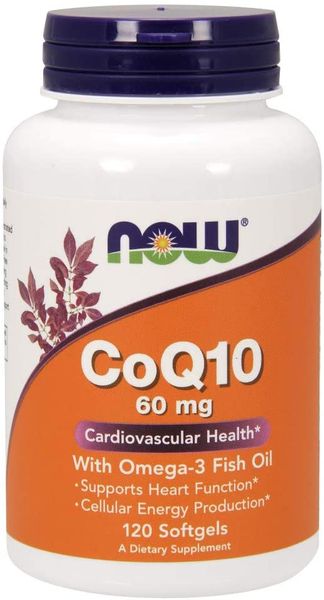 

Коэнзим Q10 CoQ10 + Оmega3 Now Foods 120 капсул (NF430)