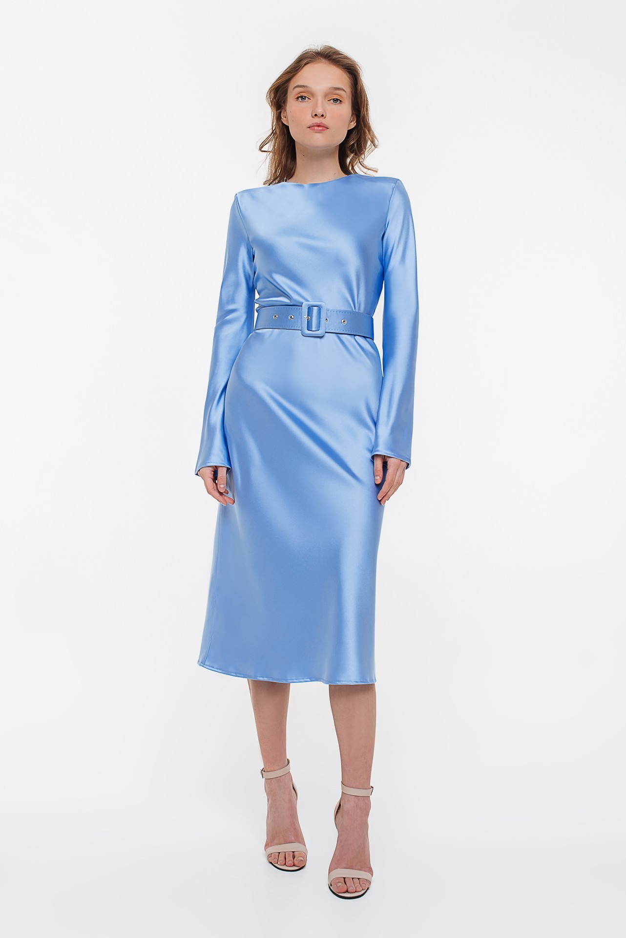 

Платье Magnetic с длинным рукавом и плечиками голубое, Платье Magnetic с длинным рукавом и плечиками голубое S